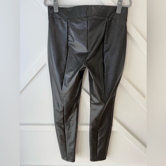 NWT Loft Faux Leather Black Leggings With Back Seam Size Medium - Picture 7 of 12